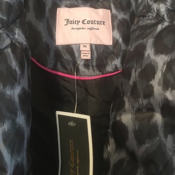 JUICY COUTURE Leopard Puffy Vest Sz M NWT - Picture 3 of 4